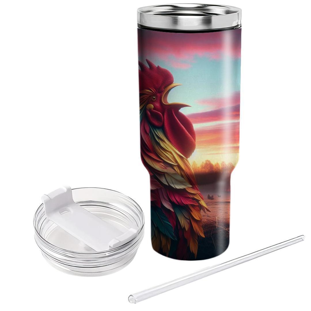 Gallant Rooster Dawn  Travel Tumblers
