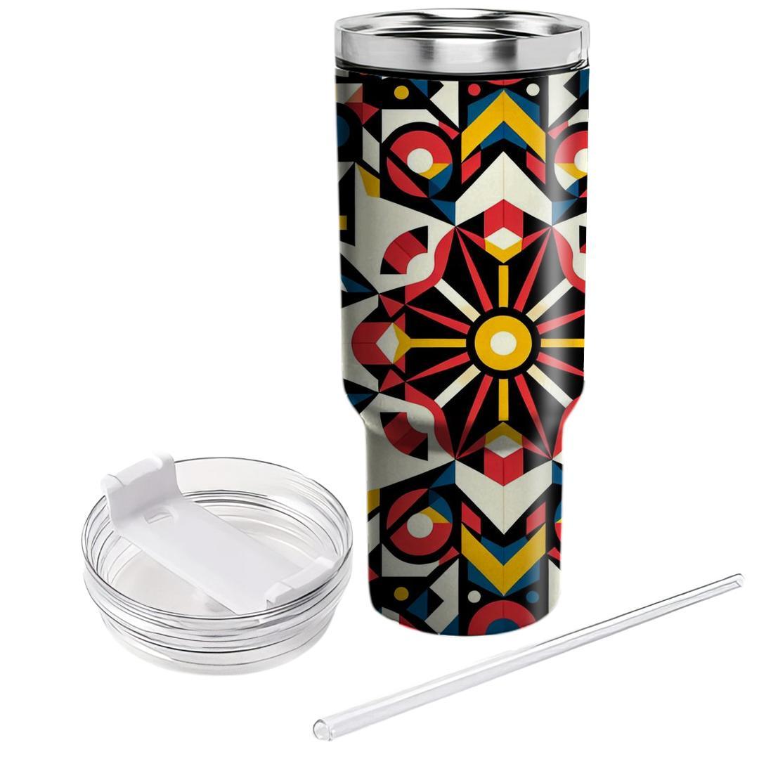 Intricate Geometric Starburst  Decorative Tumblers