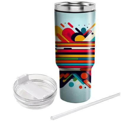 Rainbow Stripe Delight  Travel Tumblers