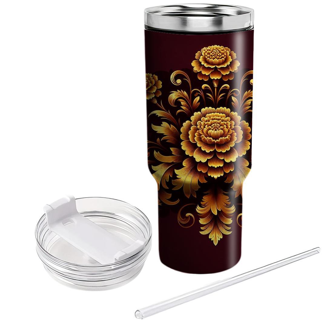 Majestic Marigold Majesty  Tumblers With Lids