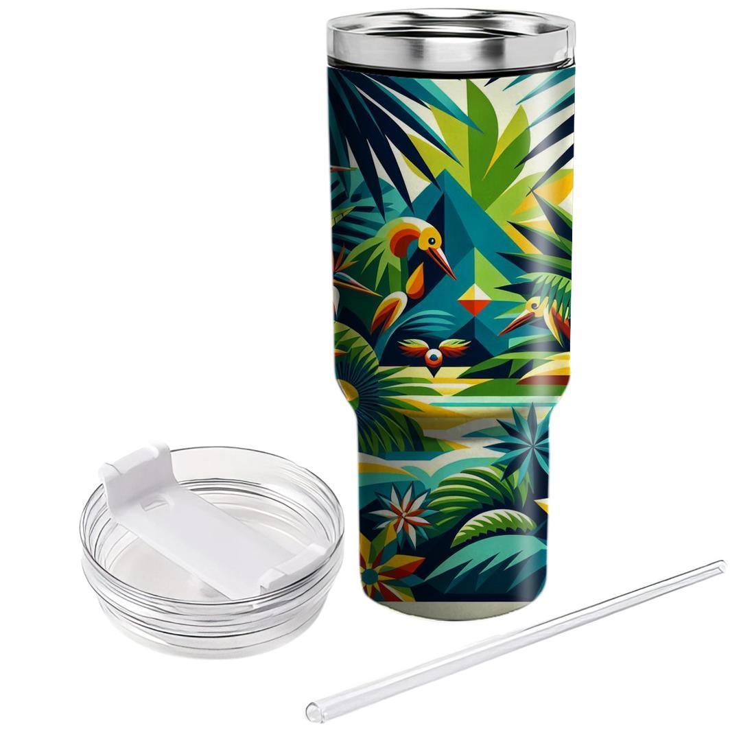 Geometric Jungle  Unique Tumblers
