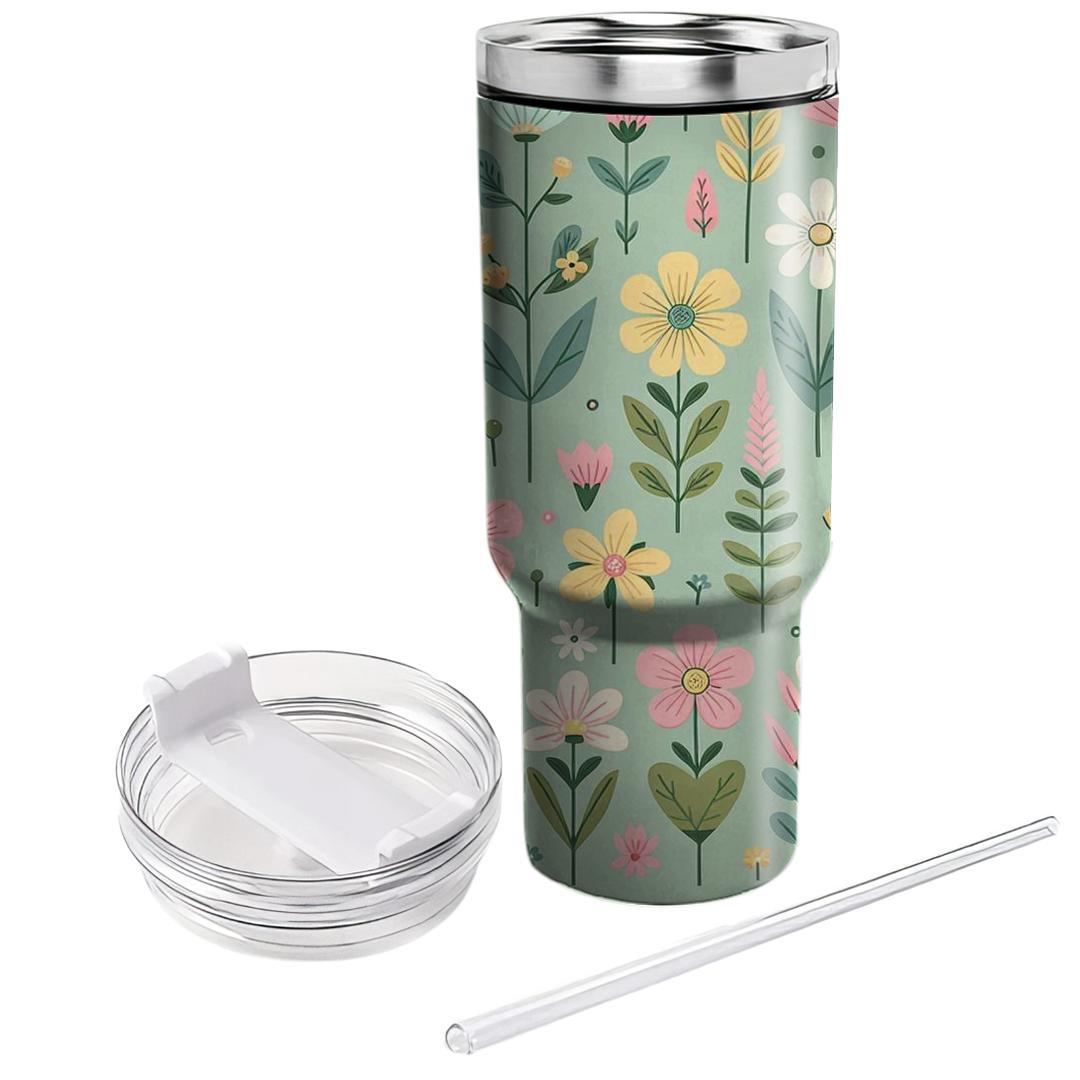 Quaint Garden Flowers  Decorative Tumblers