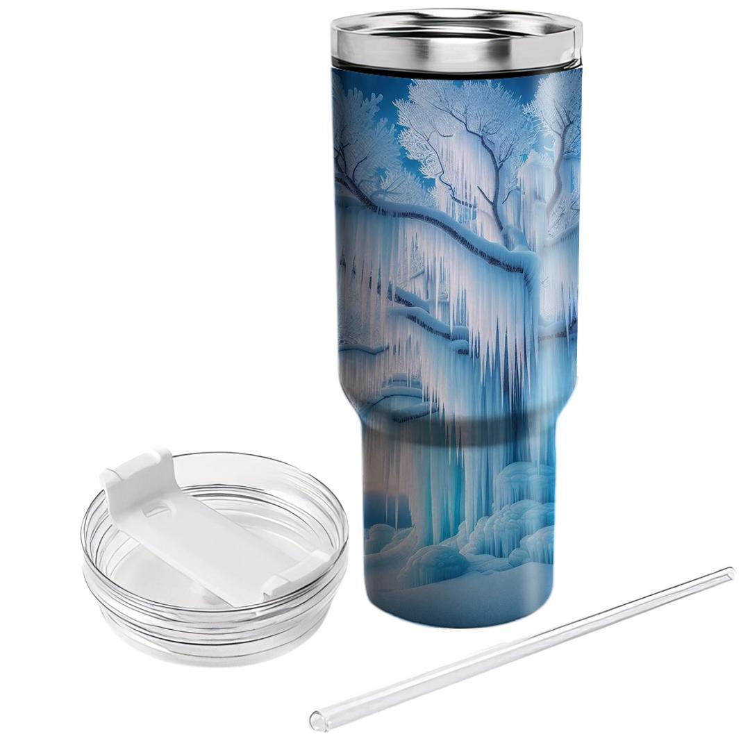 Winter Icicle Enchantment  Tumblers With Lids