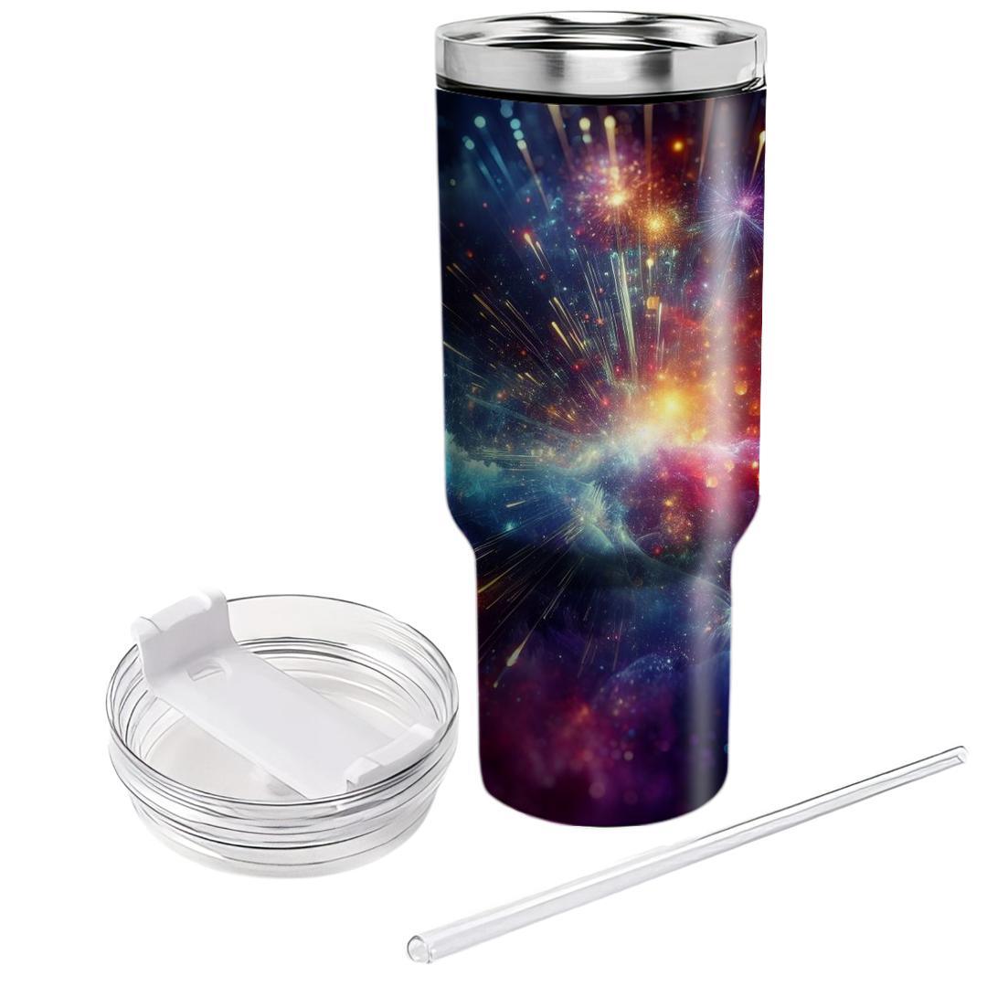 Celestial Revelry - A Futuristic New Year  Tumbler Cups