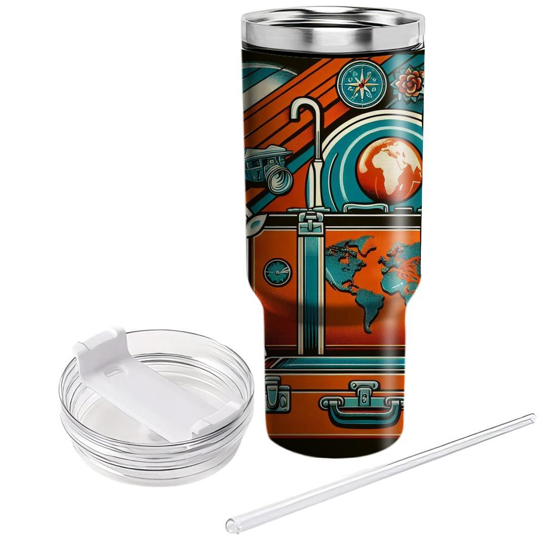 Retro Travel Vibes  Personalized Tumblers