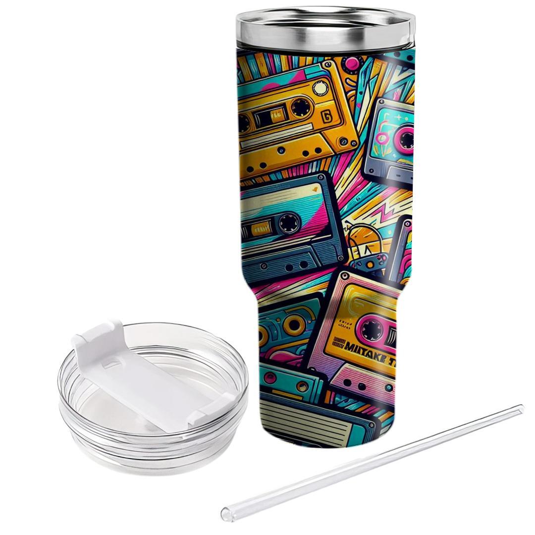 Radical Retro Tape  Personalized Tumblers