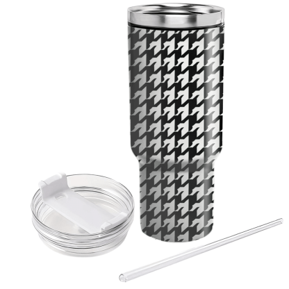 Classic Houndstooth Elegance  Custom Tumblers