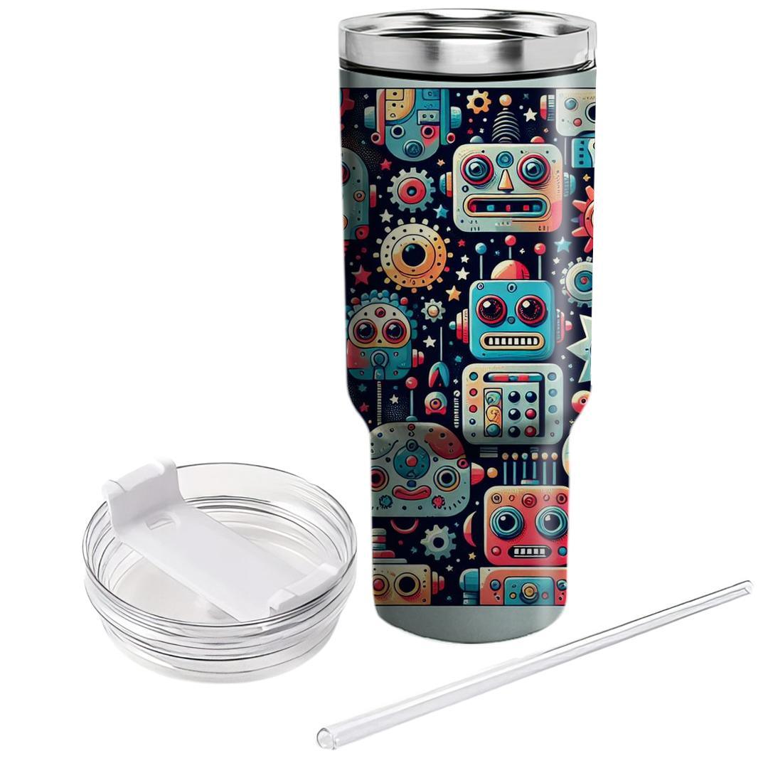 Quirky Robot Friends  Travel Tumblers
