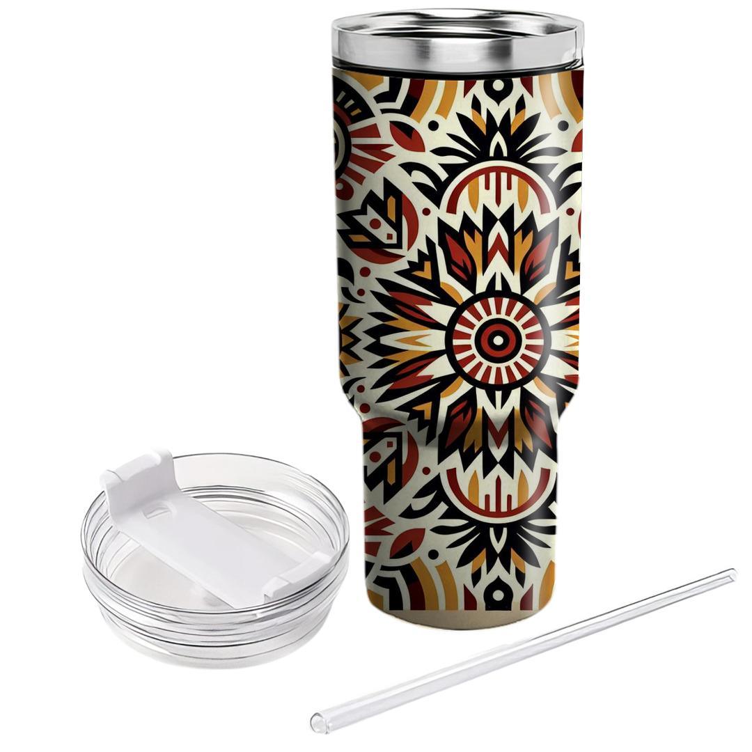 Tribal Sun Ray  Travel Tumblers