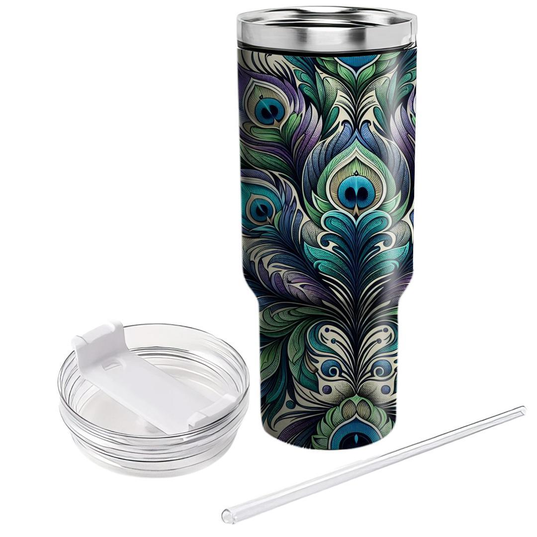 Peacock Plume  Travel Tumblers