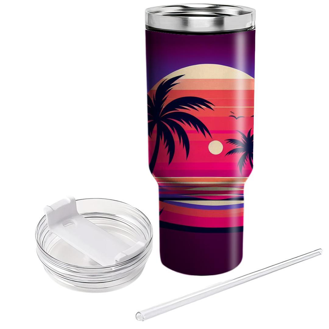 Neon Sunset Bliss  Unique Tumblers