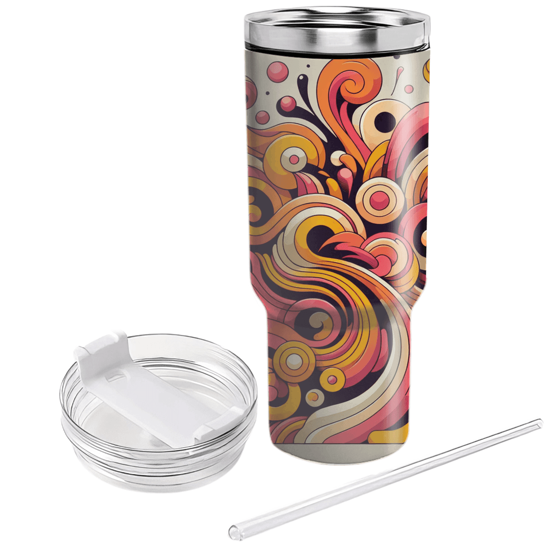 Groovy Abstract Swirls  Tumbler Cups