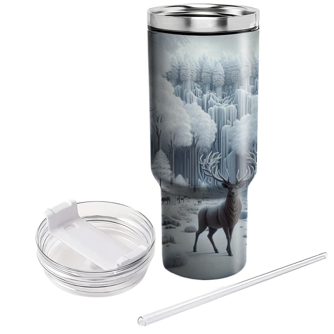 Winter Forest Stag  Unique Tumblers