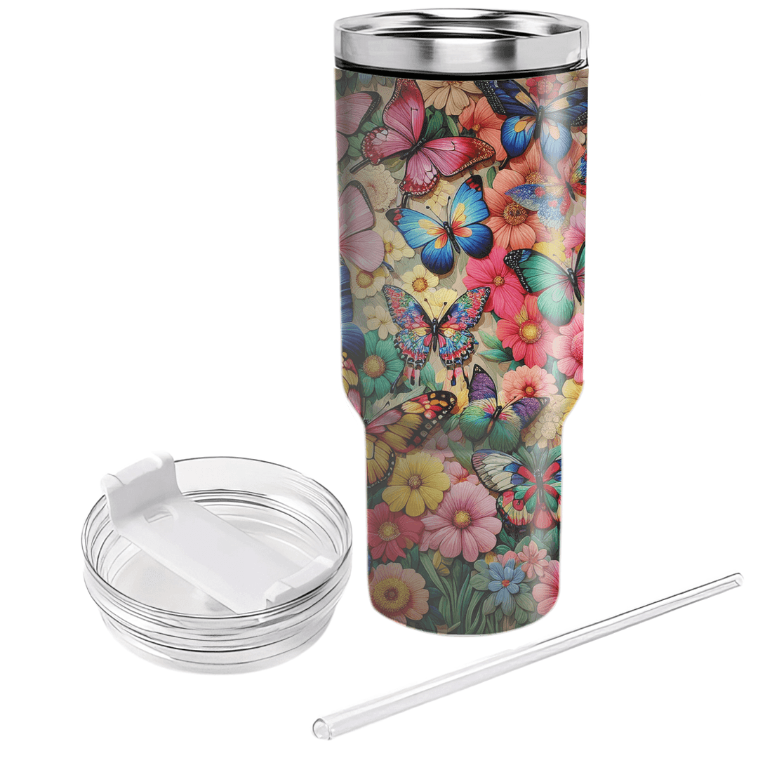 Colorful Butterfly Bliss  Tumblers With Lids