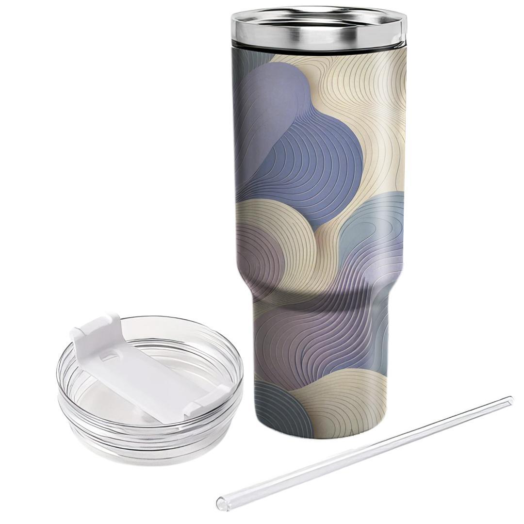 Curvy Wave Lines  Tumblers With Lids