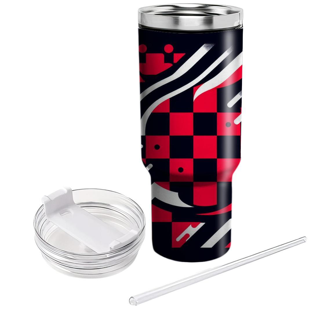 Crisp Checkered Pattern  Decorative Tumblers
