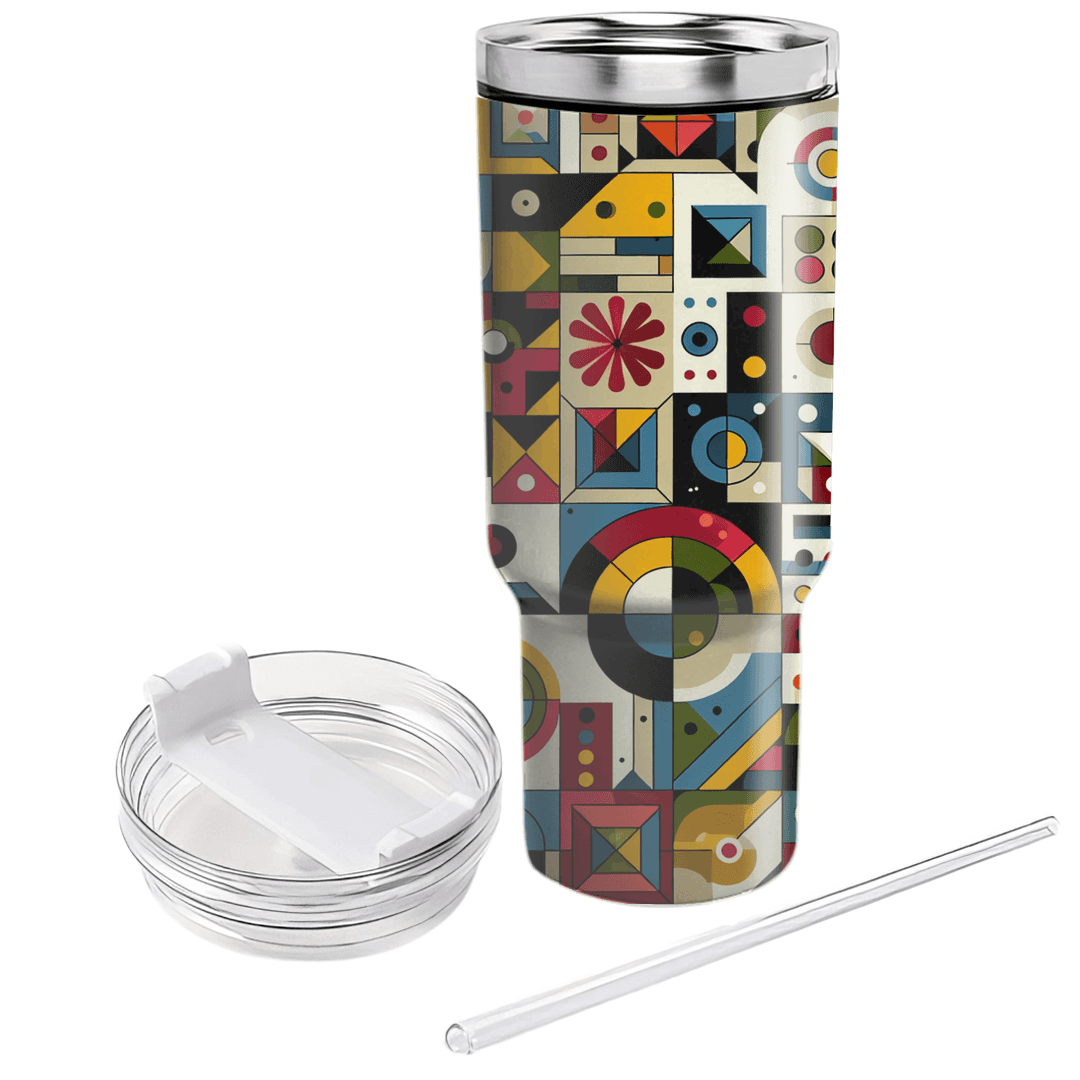 Artistic Color Block  Personalized Tumblers