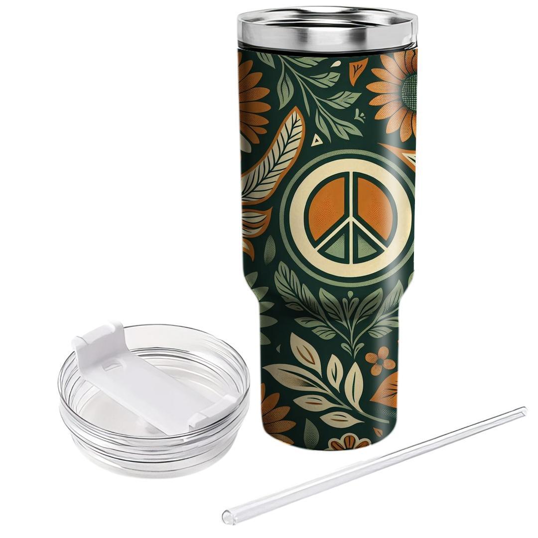 Floral Peace Dream  Travel Tumblers