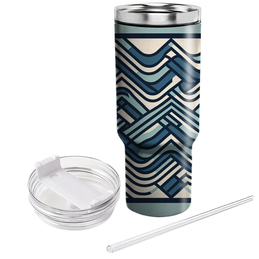 Chevron Wave Motif  Custom Tumblers