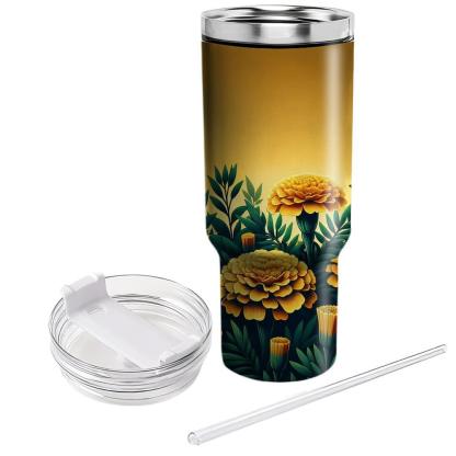Sunlit Marigold Charm  Insulated Tumblers