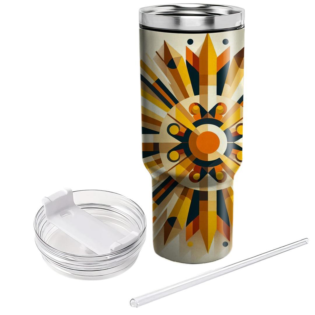 Sunburst Geometric Radiance  Insulated Tumblers