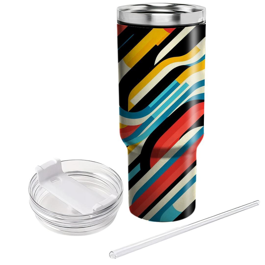 Abstract Stripes Of Energy  Insulated Tumblers