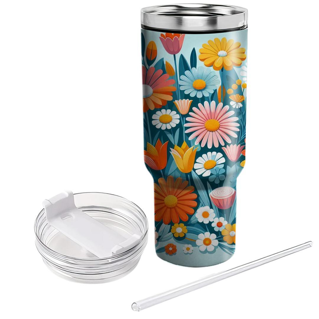 Vibrant Garden Festival  Personalized Tumblers