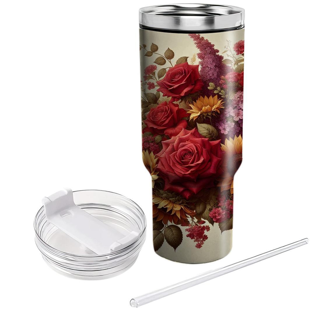 Gorgeous Floral Cascade  Tumblers For Gifts