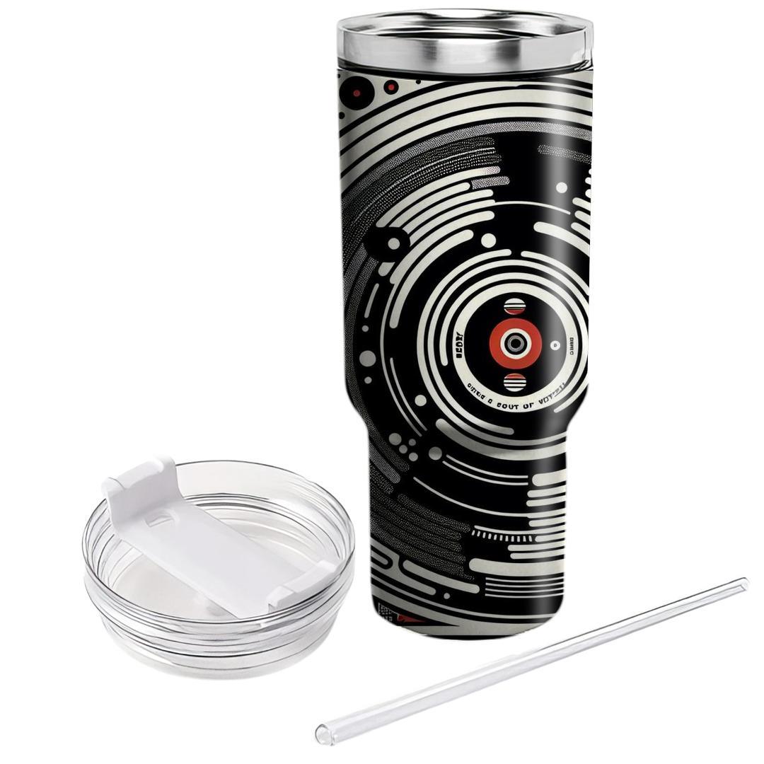 Funky Vinyl Record Spin  Tumbler Cups