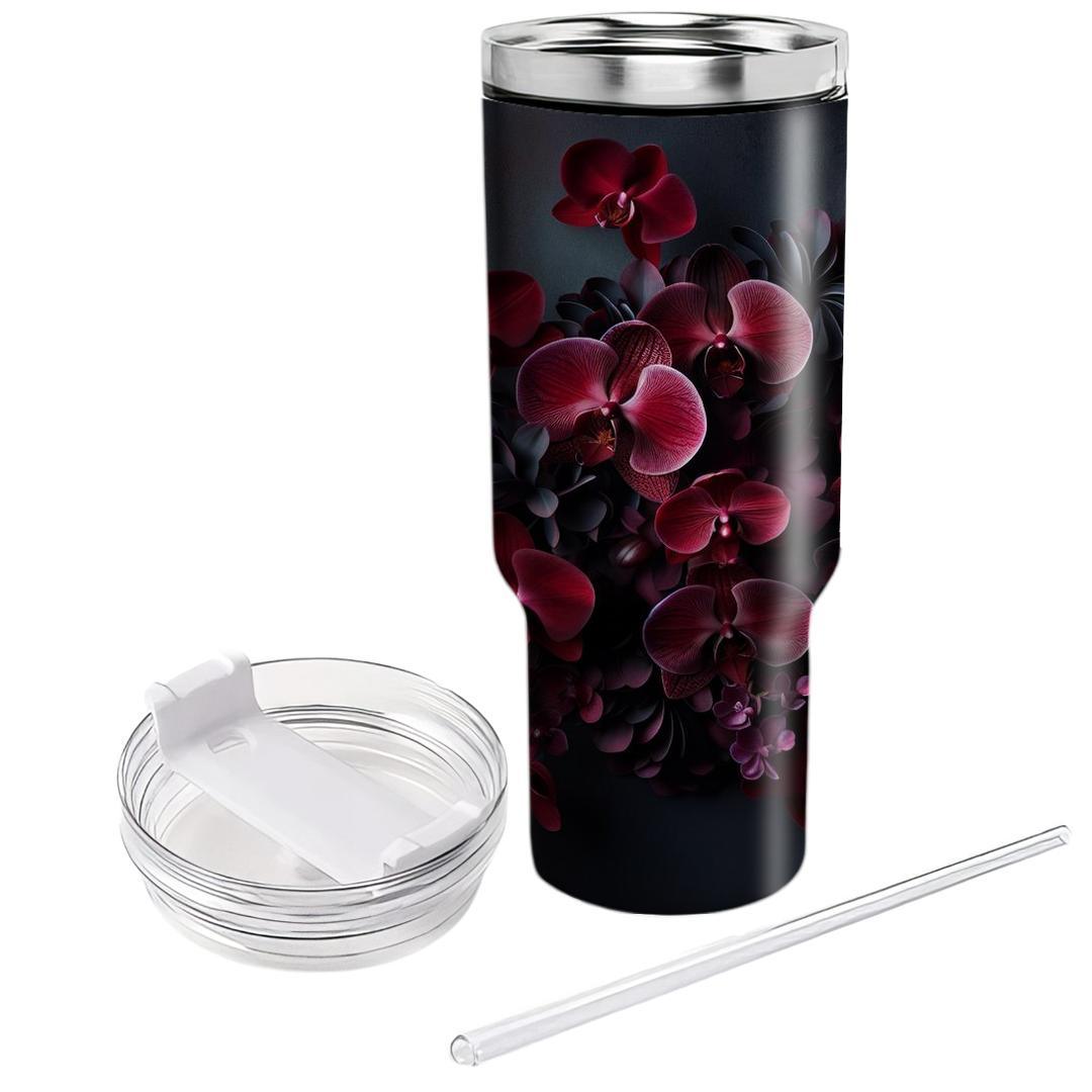 Crimson Orchid Splendor  Tumbler Cups