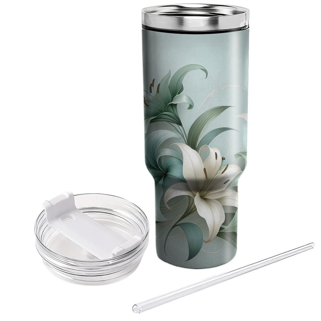 Ocean Mist Lily  Unique Tumblers