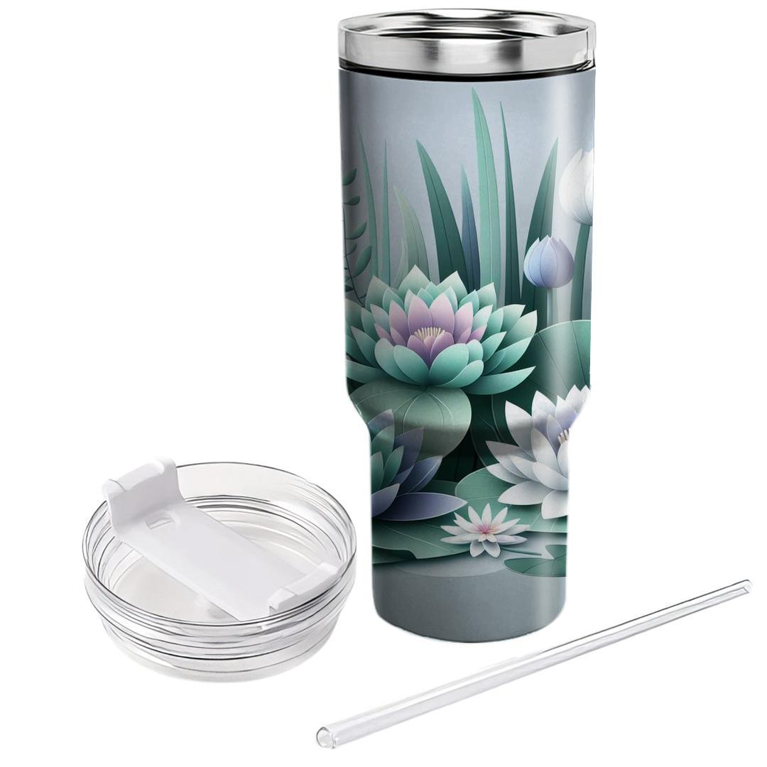 Calm Waters Floral  Personalized Tumblers
