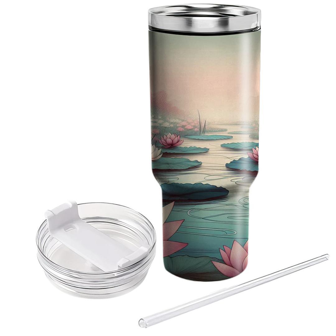 Ethereal Lotus Garden  Tumbler Cups