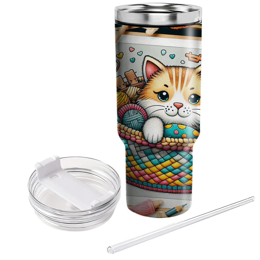 Funky Cat Nap  Travel Tumblers