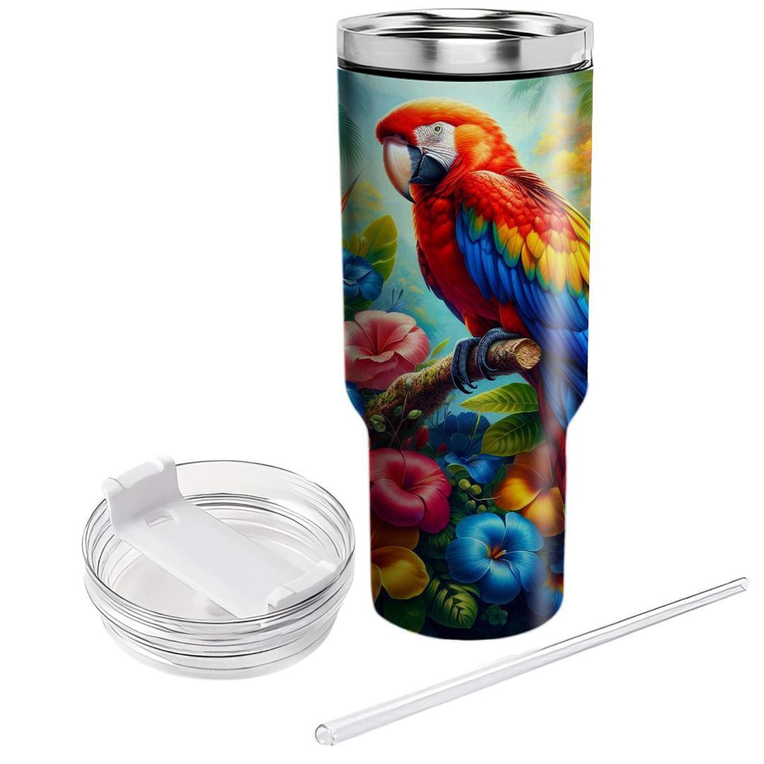 Joyful Macaw Fiesta  Tumblers With Lids