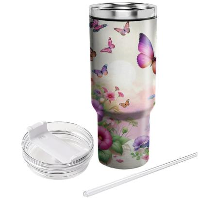 Spring Blooms & Butterflies  Travel Tumblers