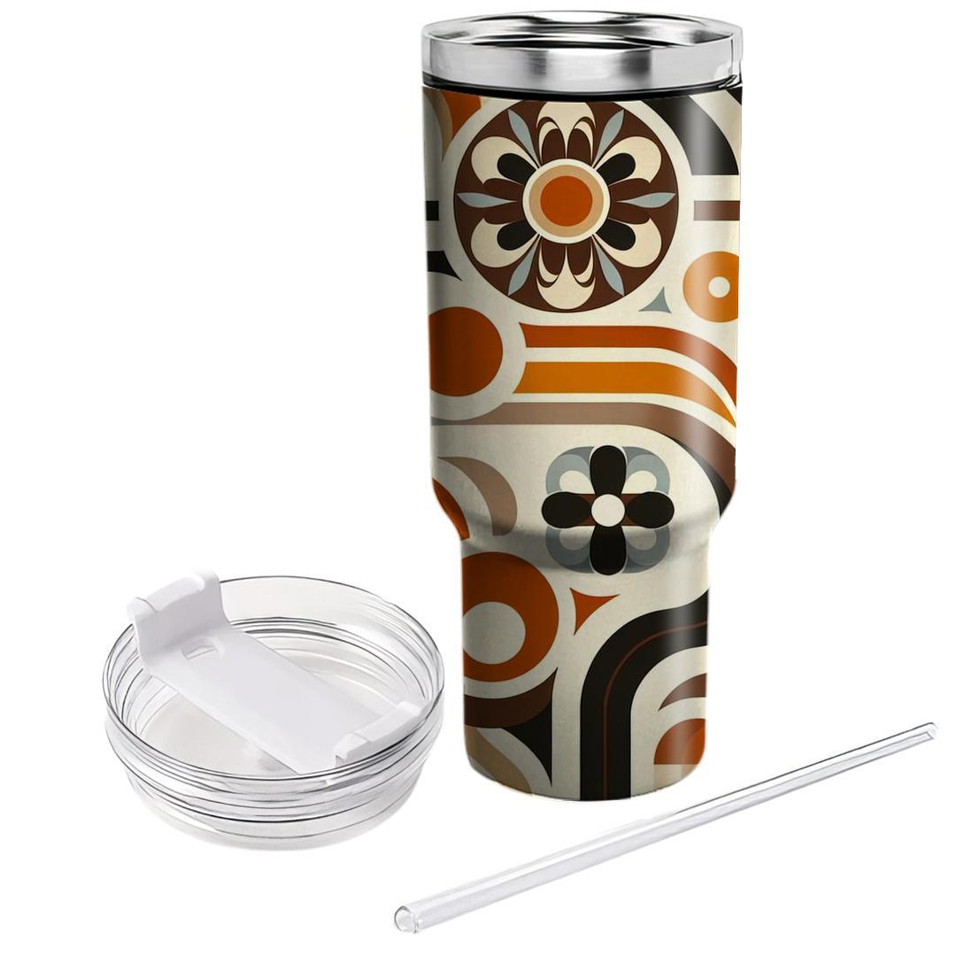 Retro 70s Pattern  Decorative Tumblers
