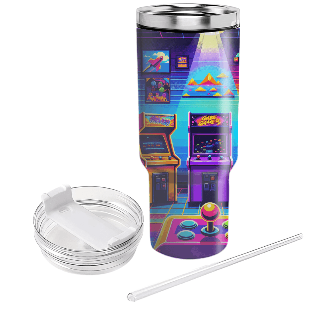 Retro Video Game Arcade Personalized Tumblers