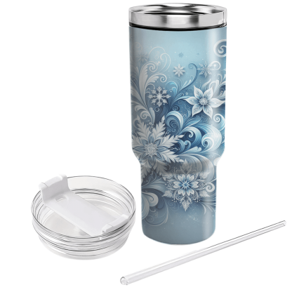 Winter Snowflake Whirl  Personalized Tumblers