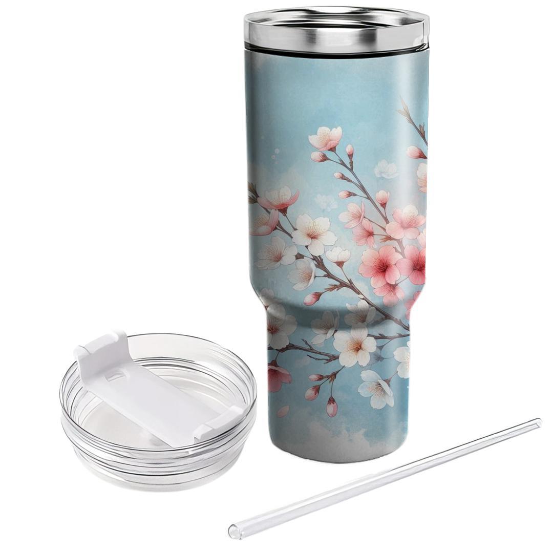 Spring Cherry Blossom Serenity  Decorative Tumblers