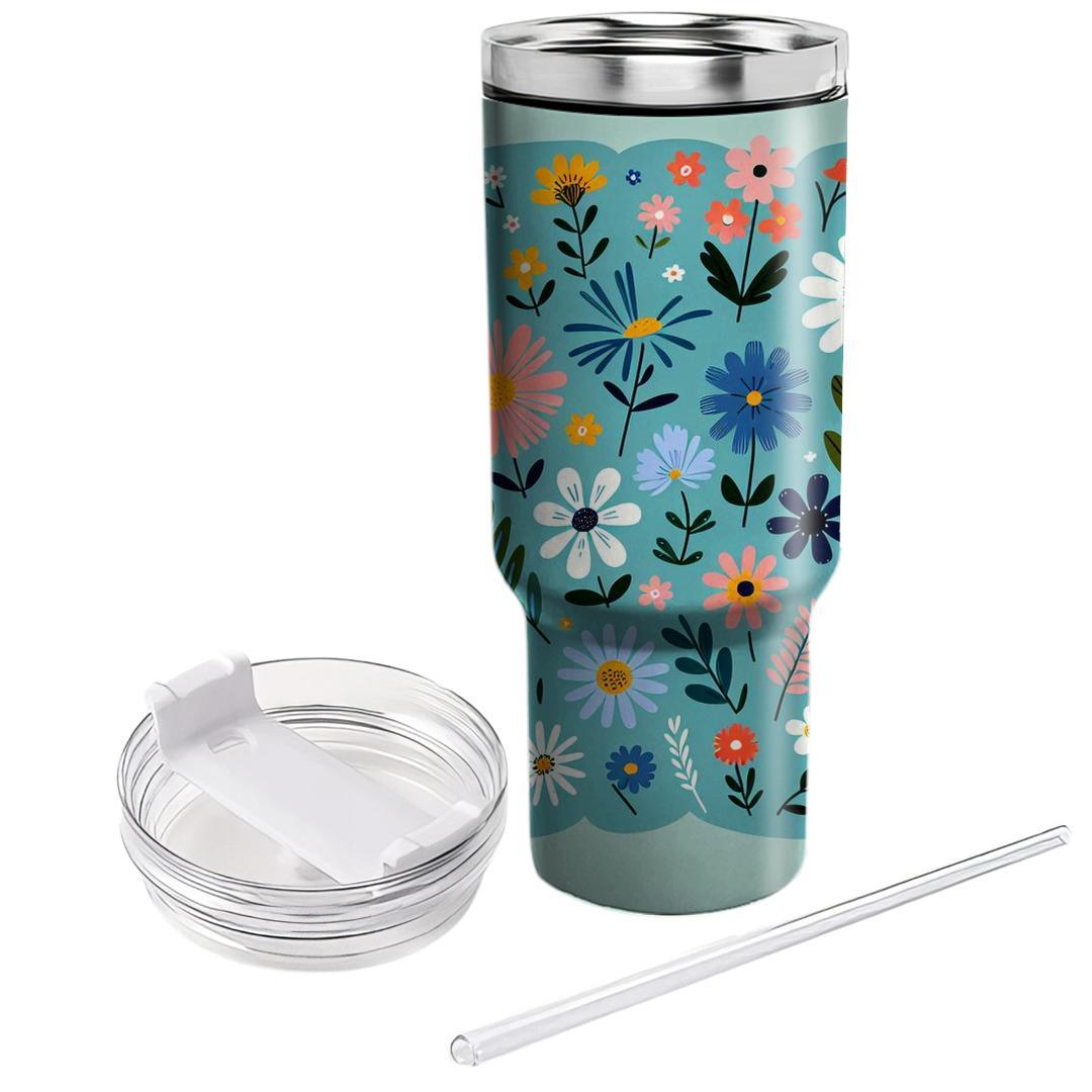 Botanical Whimsy Floral  Unique Tumblers