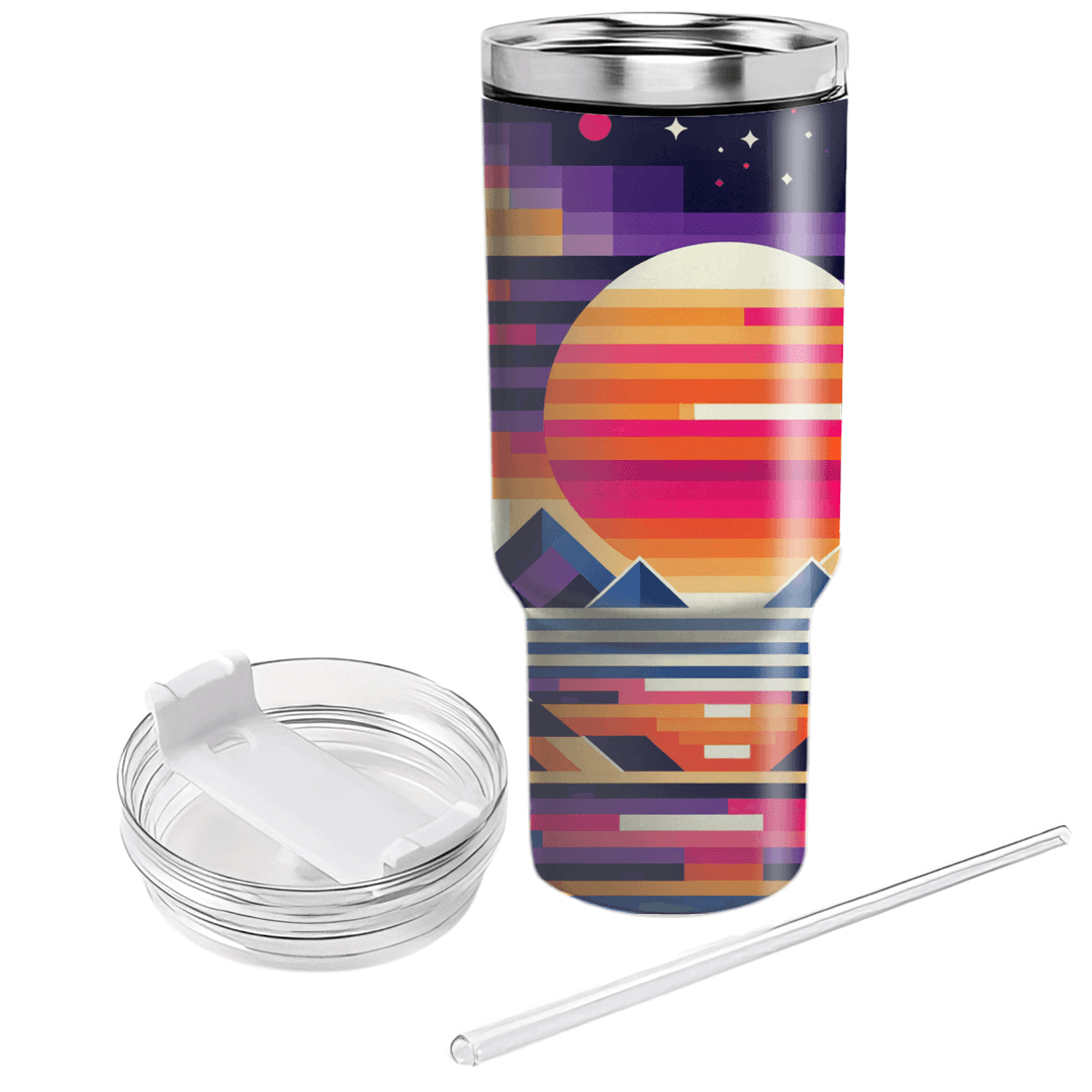 Electric Sunset Travel Tumblers