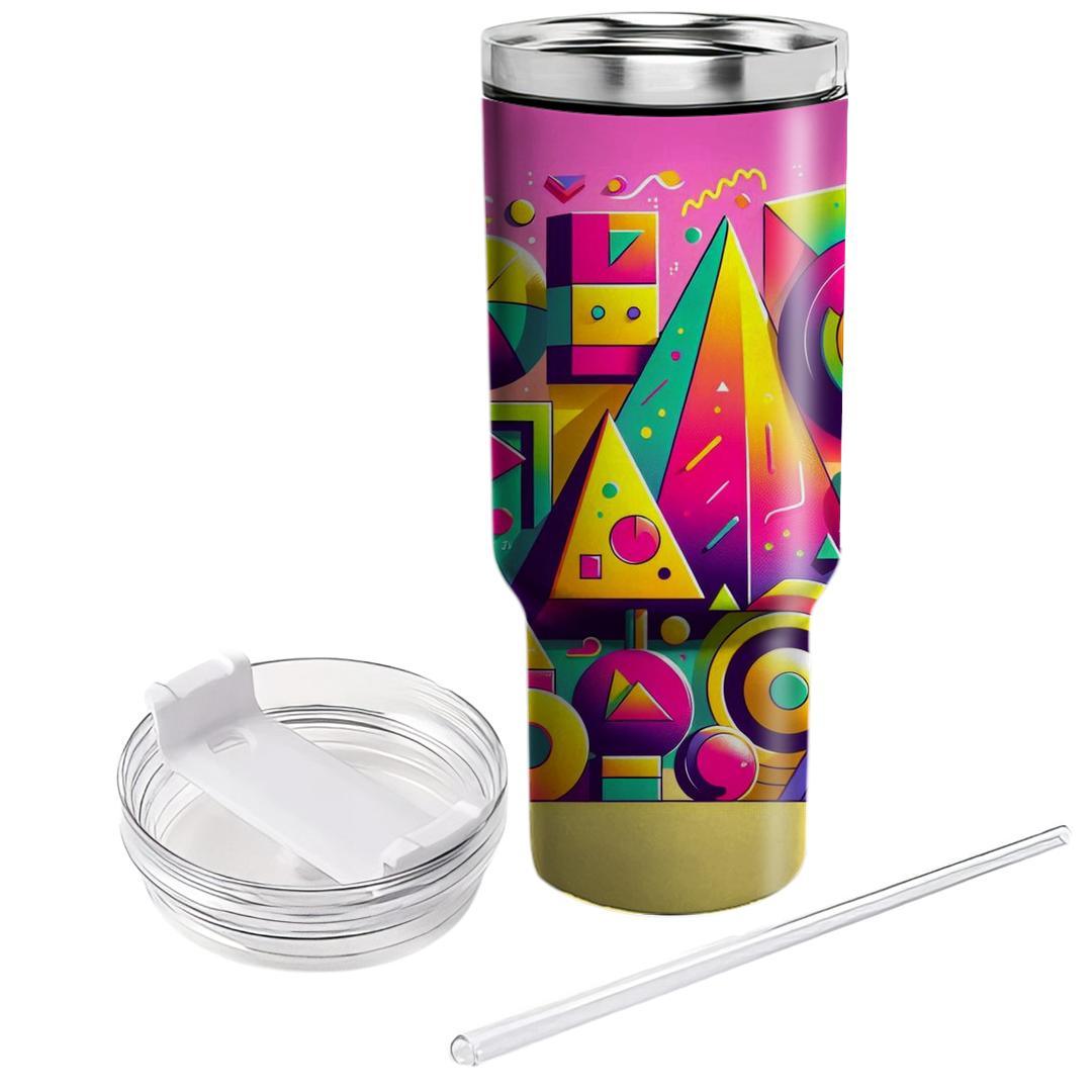 Bold 80s Shapes  Travel Tumblers