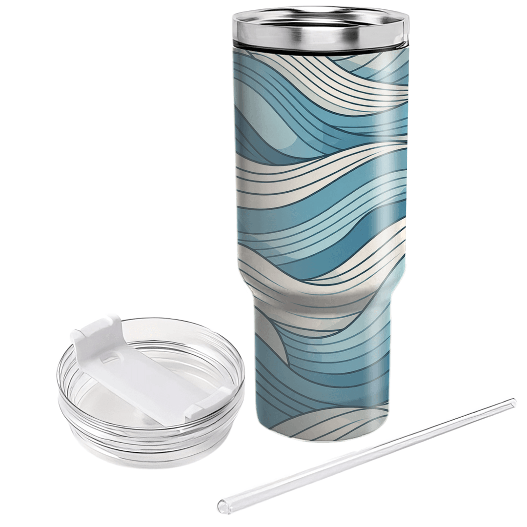 Abstract Wave Lines Custom Tumblers