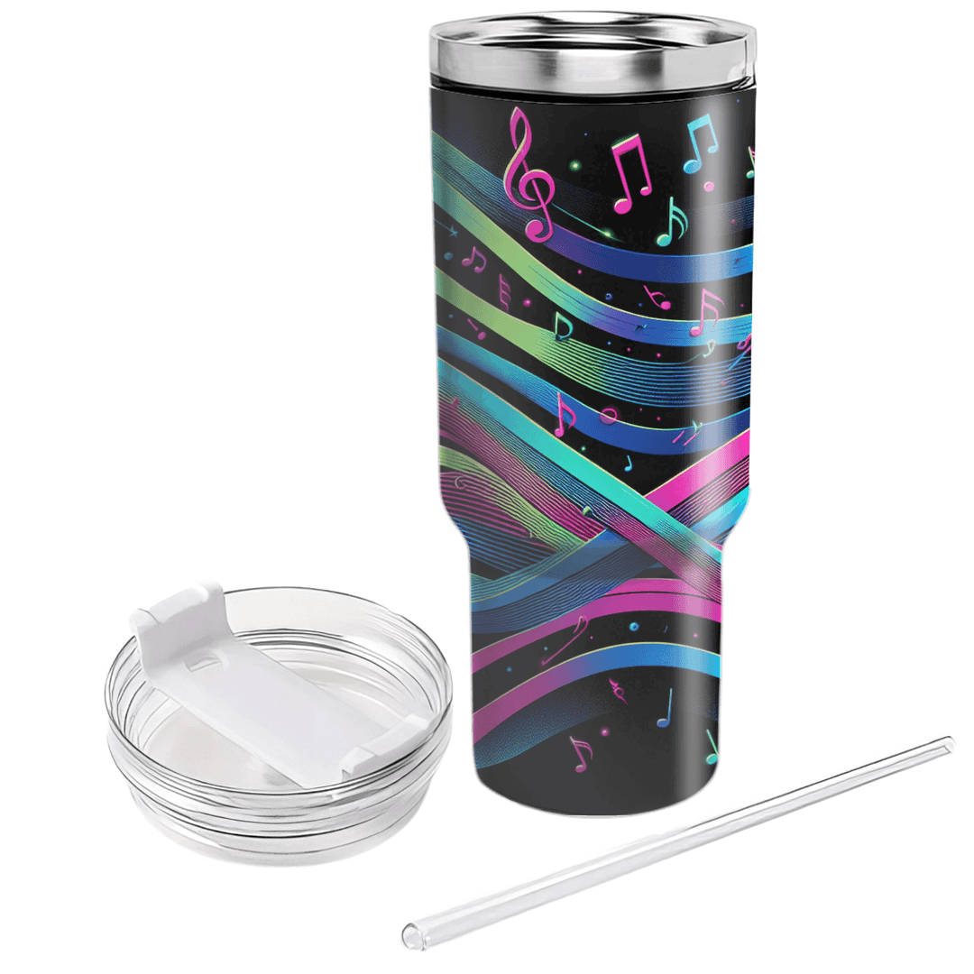 Neon Soundwave  Custom Tumblers