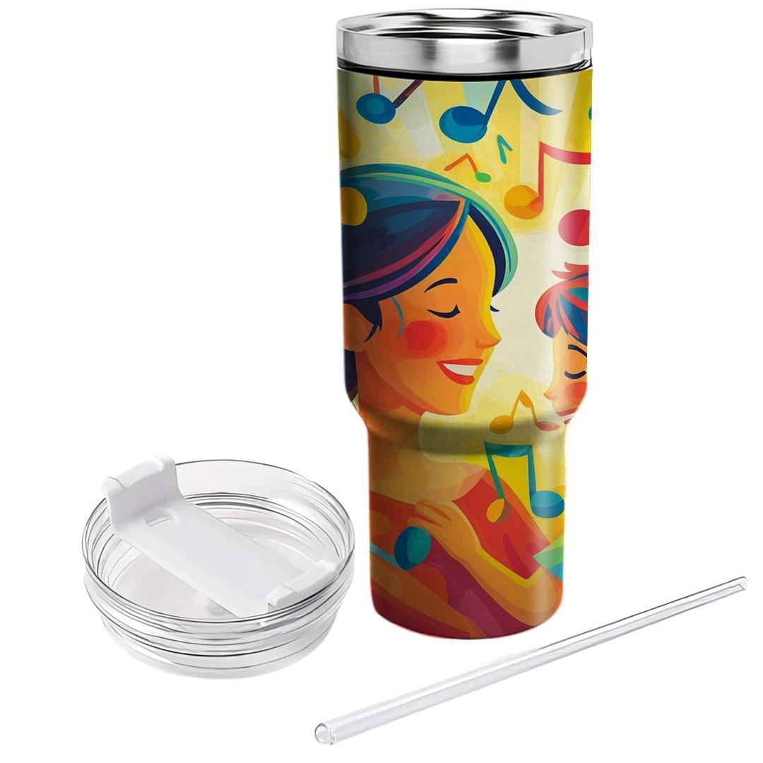 The Song Of Life: A Mother’s Love As The Melody Of Growth Tumblers With Lids