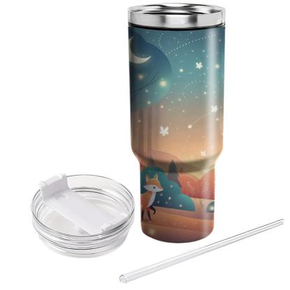 Starlit Fox Adventure  Tumblers With Lids