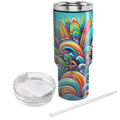 Summer Surf Adventure  Tumbler Cups