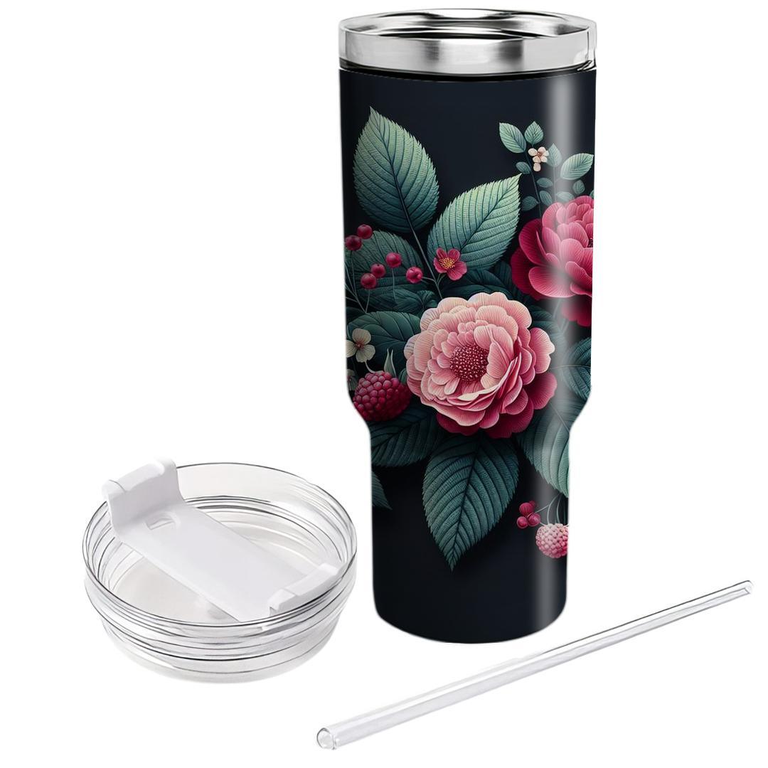 Raspberry Floral  Tumblers For Gifts