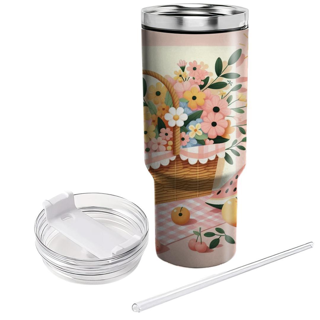 Summer Picnic Pastel  Travel Tumblers